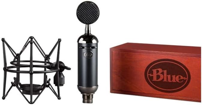Blue Blackout Spark SL XLR Condenser Microphone for Pro Recording, Streaming, Podcasting, Gaming, with Large Diaphragm Cardioid Mic Capsule, Shockmount, Detailed Natural Sound, Protective Case - Black