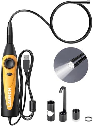 LAUNCH VSP-600 Endoscope 5.5mm Ultra-Thin, Lens HD Wide Application Videoscope Borescope high Definition Multi-Angle Imaging One-Click Snapshot IP67 Waterproof with 2000mm USB Cable