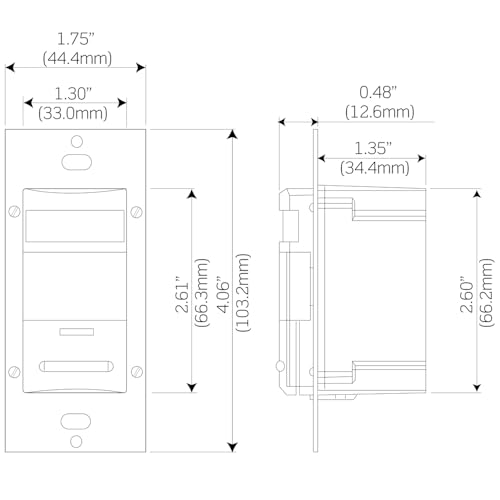 Leviton Decora Pir Wall Switch Occupancy Sensor, ODS06-IDW, WhiteWhite