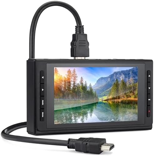 4K HD Video Capture Box - Capture or Live Stream Video (with Audio) from HDMI [Content-Protected Sources Not Supported], AV, VHS, VCR, DVD, Camcorders, Hi8, MiniDV - 5" LCD & Speaker