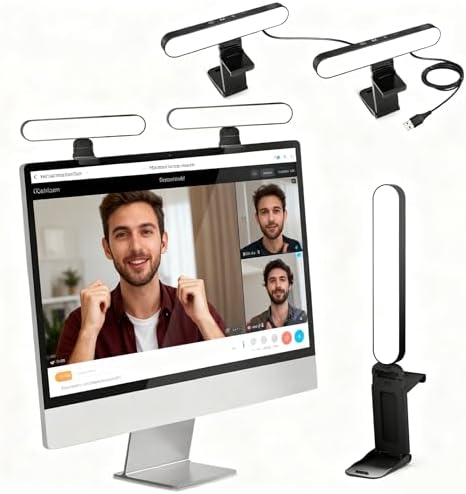 UBeesize Video Conference Lighting, Streaming Light with Stand, 2-Pack