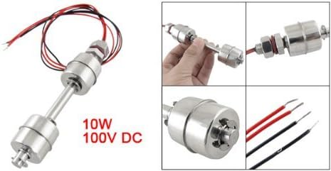 Wired Water Liquid Level Sensor Dual Ball Stainless Steel Float Switch Silver Tone (150mm-S)