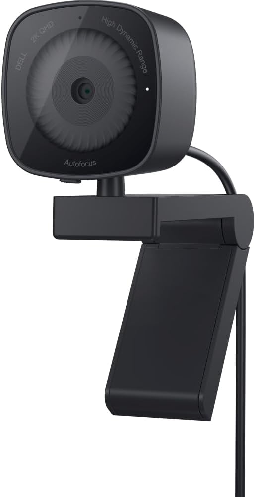 Dell 2K QHD Webcam WB3023, Sony Sensor, Noise Reduction Mic | Teams Certified, 78° Field of View, 2X Digital Zoom, HDR, Face Detection, Tilt and Swivel, USB-A