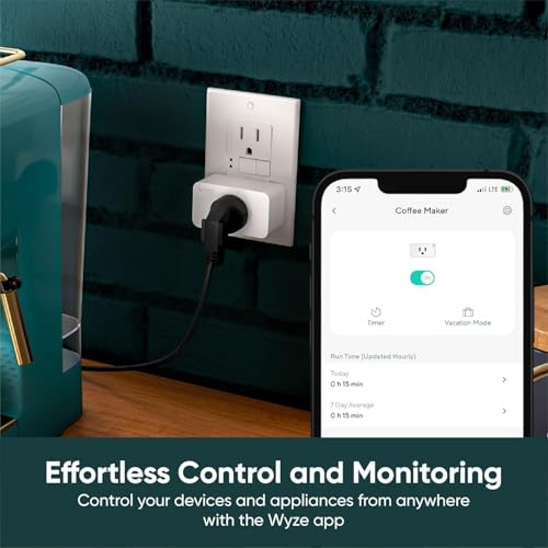 Wyze Smart Plug 2.4GHz Wi-Fi Outlet, Certified for Humans, 2-Pack