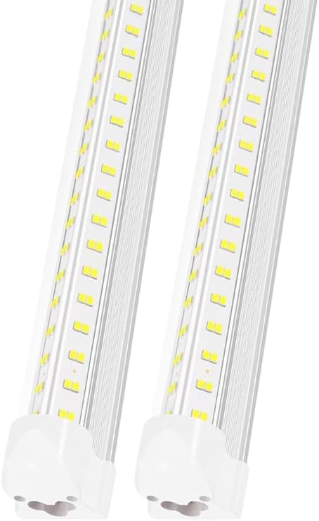AQIQUUT 3FT Lights 36W 6500K 5000LM Daylight,Foot Led Shop Lights 110V Linkable Clear Cover Integrated V-Shape for Shop Garage Warehouse Workshop Commercial Bay Lighting(2-Pack)