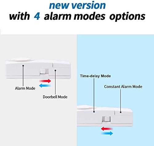 WSDCAM Door and Window Alarm for Home Wireless Alarms Security System Magnetic Alarm Sensor Close Door Reminder Loud 110 dB, 4-in-1 Mode Window Alarms 10 Pack
