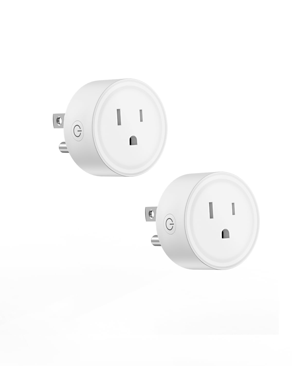 Smart Mini Plug WiFi Outlet Compatible with Alexa and Google Home APP Remote Control Socket with Timer and Group Control No Hub Required ROHS and FCC Apple MFi Certified 2 Pack