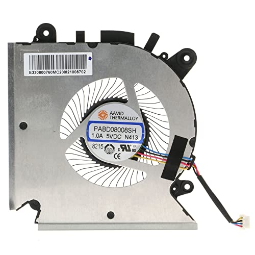 Replacement CPU Cooling Fan for MSI GF63 GF65 MS-16R1 MS-16R2 PABD08008SH N413 E322500300A DC 5V