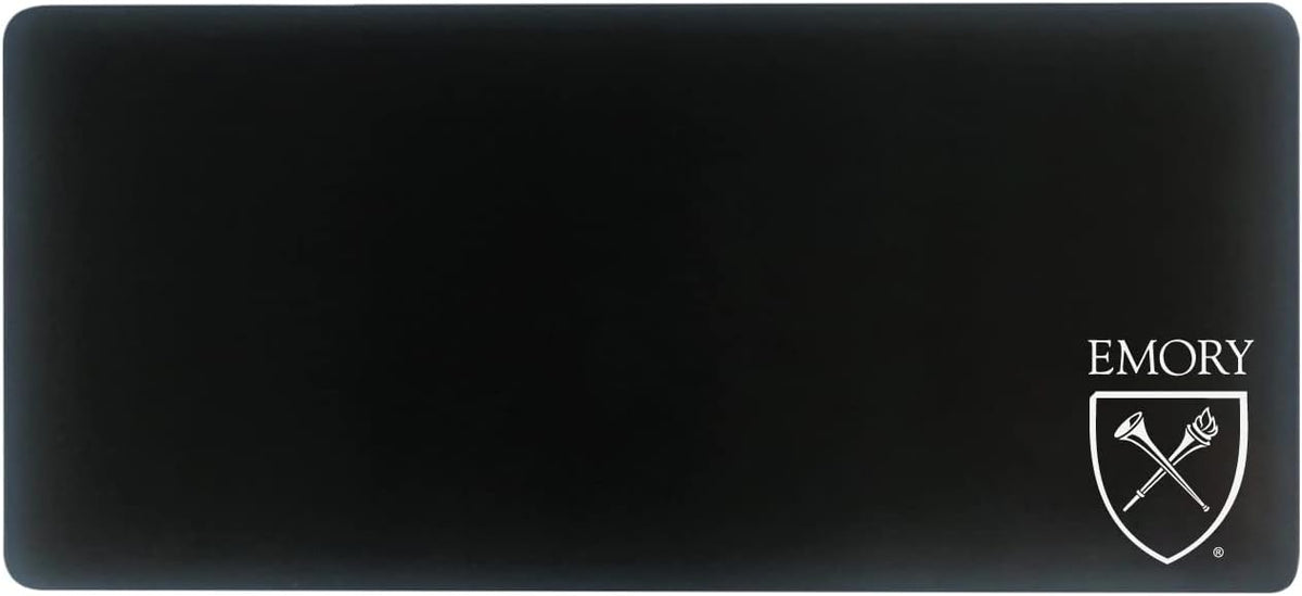 OTM Essentials Emory University Classic Cloth Desk Mat, Durable Office Supplies, Non-Slip Base, Responsive Desk Pad with Smooth Cloth Surface, Black