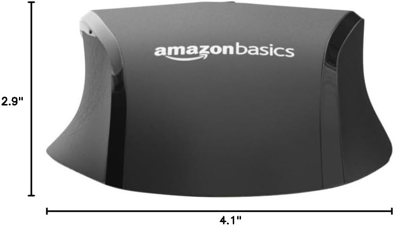 Amazon Basics Portable Wireless Computer Mouse, Ergonomic, 2.4 GHz Optical, DPI Adjustable, Easy to Use, Compatible With PC, Mac, Laptop, Black
