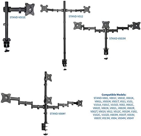 VIVO Fully Adjustable Single Monitor Arm for Desk Mount Stand, Monitor Arm for 1 Screen up to 27 inches, Black, PT-SD-AM01A