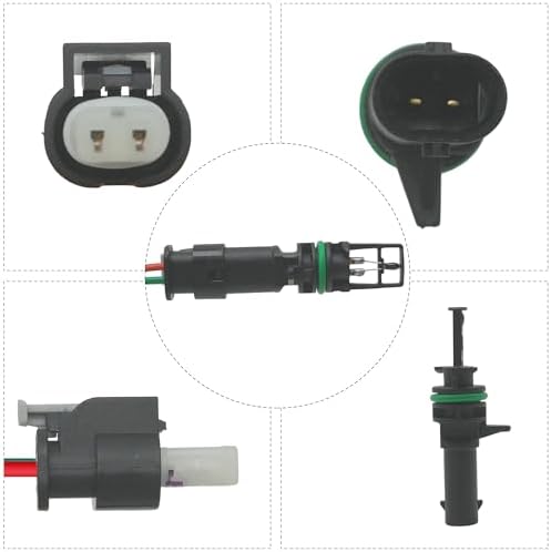 Intake Air Temperature Sensor & Connector Harness Compatible with Chrysler Dodge Jeep Ram 2011-2024 Avenger Challenger Charger Durango Grand Caravan Journey 3.6L Replaces 5149182AA 5149182AB