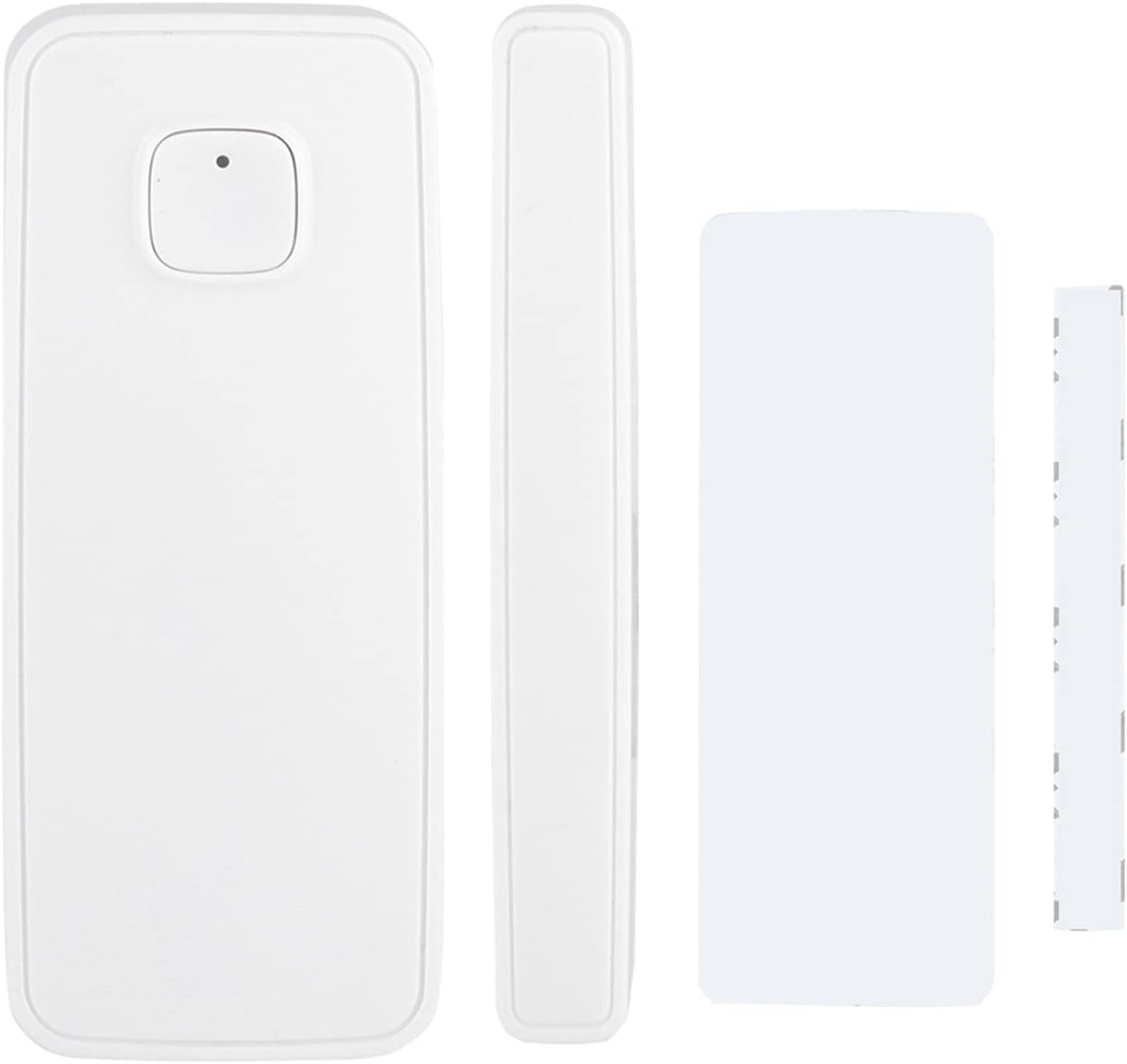 WiFi Door Window Sensor, Smart Wireless Entry Alert with App Push Notifications 45m Range 2 AAA Battery No Hub Required for Home Apartment White 1 Pack