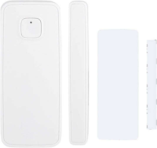 WiFi Door Window Sensor, Smart Wireless Entry Alert with App Push Notifications 45m Range 2 AAA Battery No Hub Required for Home Apartment White 1 Pack