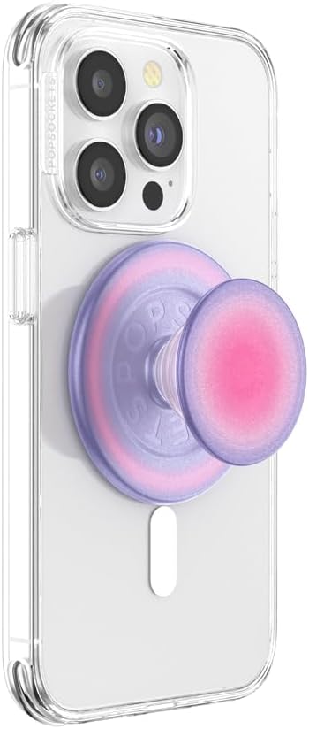 PopSockets Phone Grip for MagSafe, Magnetic Holder, Phone Stand, Purple - Aura