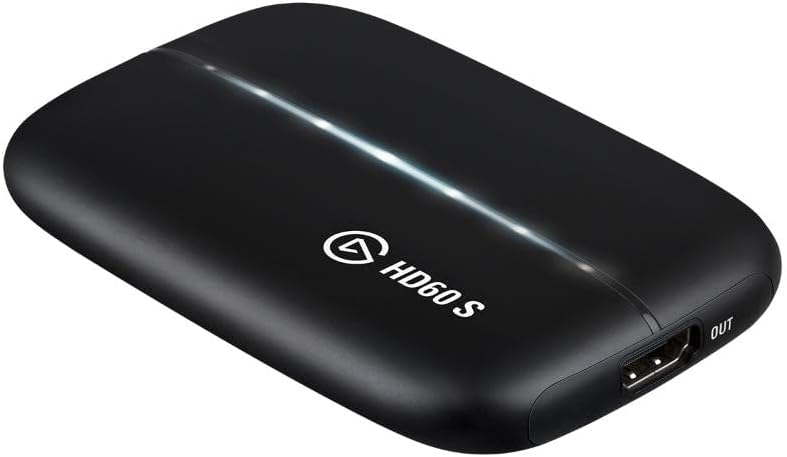 Elgato HD60 S, External Capture Card, Stream and Record in 1080p60 with ultra-low latency on PS5, PS4/Pro, Xbox Series X/S, Xbox One X/S, in OBS, Twitch, YouTube, works with PC/Mac