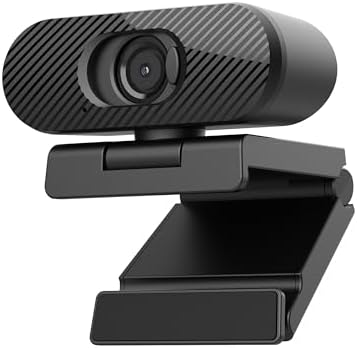 JLab Go Pop Cam, USB Webcam, 1080p, Built-in Privacy Shutter, Plug and Play, Black