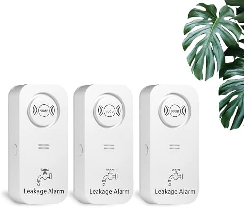 TOWODE Water Detectors Wireless 90dB Alarm Sensor, Sensitive Leak and Drip Alert for Kitchen Bathroom Basement (3 Pack)