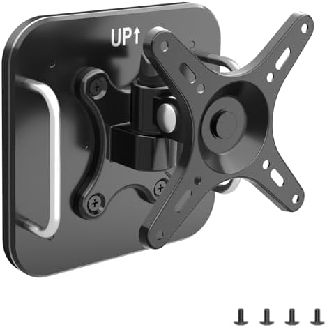 Magnetic Monitor Mount for 13"to 34”Screen Adjustable 360° Rotate Monitor Holder for Metal Surface with Handle Hold Up to 22LBS 75x75 or 100x100 VESA Screen Mounting Bracket for Metal Cabinet, Fridge