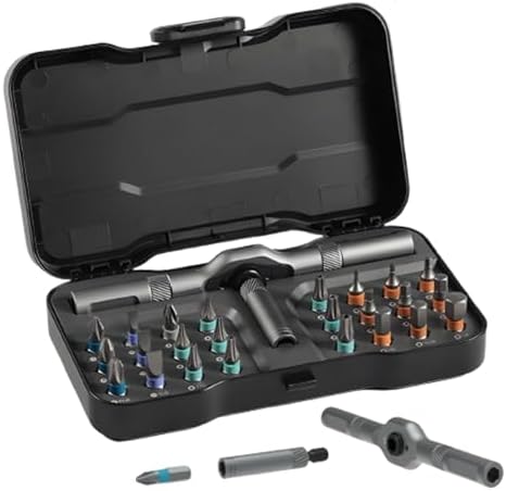24-in-1 Ratchet Screwdriver Set, Magnetic Precision Bits with Detachable Handle & Case, Multi-Purpose Mini Screwdriver Kit for DIY, Electronics, Watch & Home Repair