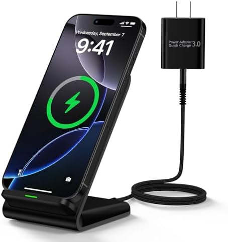 Samsung S25Ultra Wireless Charger Stand Wireless Phone Charger with Adapter