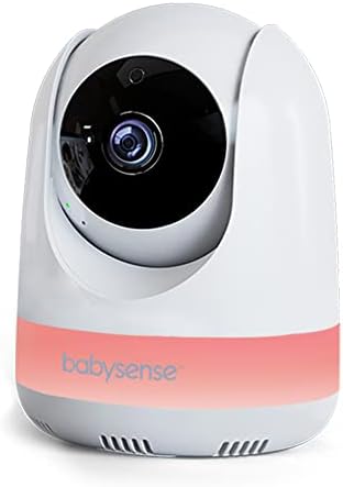 Babysense Add On Camera Video Baby Monitor MaxView, Remote Pan Tilt Zoom, Two-Way Talk-Back Audio, Long Range, Night Vision, RGB Night Light, Lullabies, Temperature Monitoring