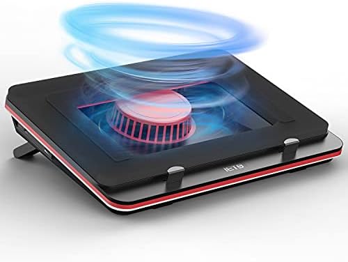 IETS GT500 Powerful Turbo-Fan (4200 RPM) Laptop Cooling Pad with Infinitely Variable Speed,Seal Foam for Rapid Cooling Gaming Laptop,Dust Filter for Protect Laptop,13-17.3inch Laptop Cooler