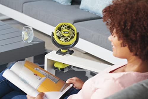 Ryobi RCF18-0 18V ONE+ Cordless 10cm Clamp Fan (Bare Tool) Hyper Green | PCF02B - Battery and Charger are Sold Separately