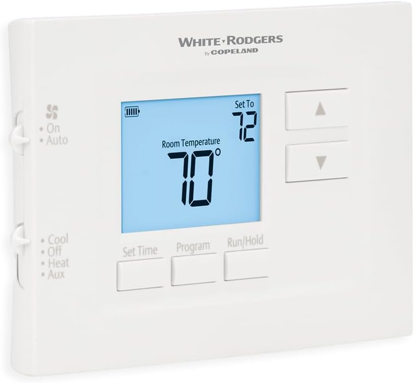 70 Series, 7 Day Programmable, Heat Pump (2H/1C) Thermostat White