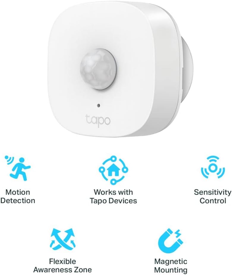TP-Link Motion Sensor Starter Kit: Motion Sensor T100 + Hub H100 (Long Battery Life, Wide Range Detection, Adjustable Sensitivity, Real-Time Notification, Smart Action)