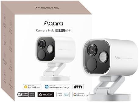 Aqara 4MP Camera Hub G5 Pro WiFi, True Color Night Vision Security Camera | 2.4/5Ghz WiFi, HomeKit Secure Video, Thread Border Router, Local Detection,Thread/Zigbee, Supports Alexa,Google Home, Outdoor