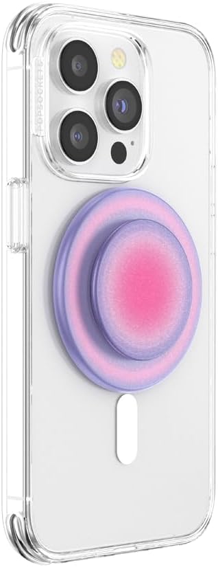 PopSockets Phone Grip for MagSafe, Magnetic Holder, Phone Stand, Purple - Aura