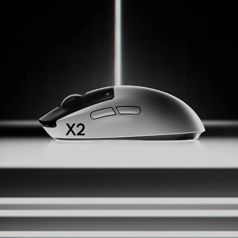 Logitech G PRO X2 SUPERSTRIKE Wireless Gaming Mouse - Black/White | Customizable Rapid Trigger Magnetic Analog Switches, Adjustable Click Haptics, 61g Lightweight, USB-C, <8K, For PC/Mac
