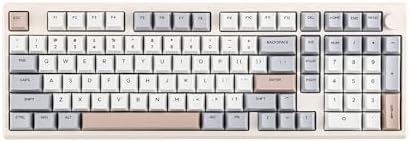 EPOMAKER Galaxy100 QMK/VIA Wireless Gaming Keyboard, Aluminum Shell, BT/2.4Ghz/USB-C, Pre-Lubed Hot-Swappable Linear Switches, NKRO, RGB Backlit (Creamy White, Marble White Switch)
