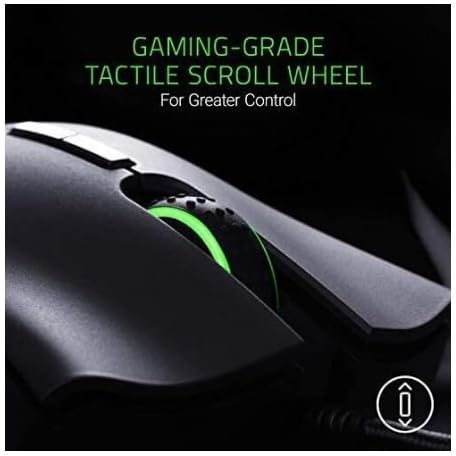 Razer DeathAdder Elite Gaming Mouse: 16,000 DPI Optical Sensor - Chroma RGB Lighting - 7 Programmable Buttons - Mechanical Switches - Rubber Side Grips - Matte Black