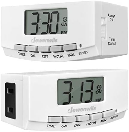 DEWENWILS 24 Hour Digital Light Timer, 1 Polarized Outlet