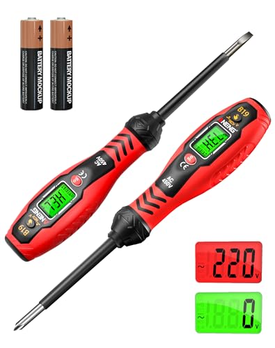 ANENG Non-Contact Voltage Tester, 2-in-1 Slotted/Crosshead Screwdriver Pen | Dual Range AC 11V/30V-1000V Electrical Tester with Live/Null Wire Detection, LCD Display, Buzzer Alarm and Breakpoint Finder