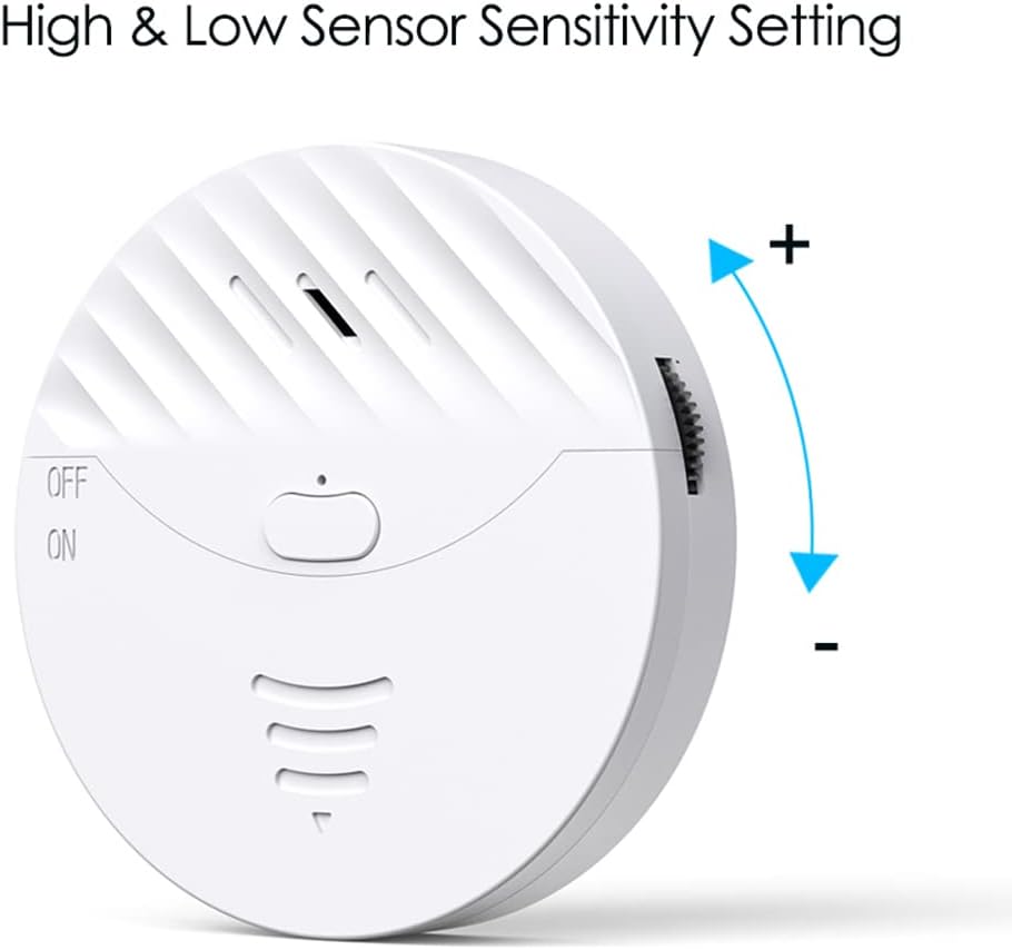 WiFi Window Alarm System, 4 Pack Glass Break Detection with Phone APP, 120dB Smart Alarms with Adjustable Vibration Sensor for Car,Home Security (4)