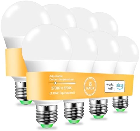 MELPO Smart Light Bulbs 130W Equivalent, Warm White to Daylight Tunable