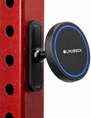 Magnetic Phone Holder for Gym, Stand for MagSafe and Android, Alloy Base | Aluminum body, 17 N52 magnets plus 6 rear. Flips to a stand. Ring for Android.