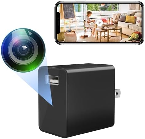 Small Wireless Camera with USB Charger - Full HD 1080P - Mini Security Cam for Indoor Use - Cloud Storage