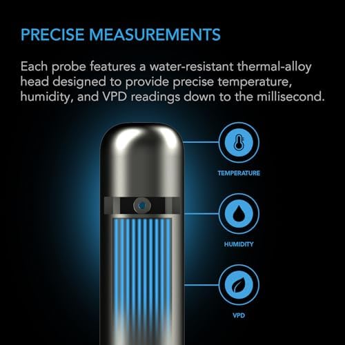 AC Infinity Controller Sensor Probe for Controller AI+ Stainless Steel 20’ Temperature Humidity Climate Detector, with Water-Resistant Gasket, for CLOUDLINE AIRLIFT AIRTITAN AIRBLAZE CLOUDWAY T-Series