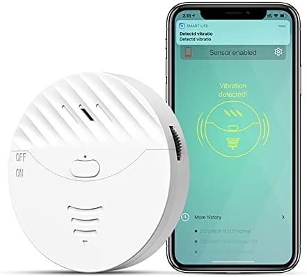 WiFi Door Window Alarm: Smart Window Alarm,Vibration Sensors with 130dB Alarm and Free App Alerts, Compatible with Alexa Google Home, Glass Break Security Alarm Sensor for Kids Garage Office