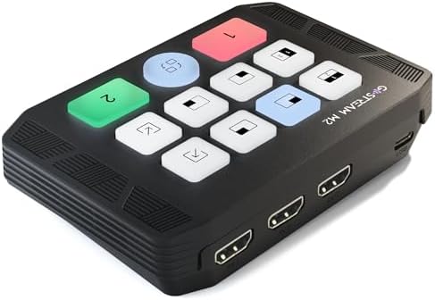 Osee GoStream M2 Capture Card, Dual 4K HDMI Input Capture Card for Streaming, USB 3.0 Audio Video Capture Card Record in 1080P 60FPS Low Latency, Compatible with PS5/PS4/Xbox/Switch in OBS, YouTube