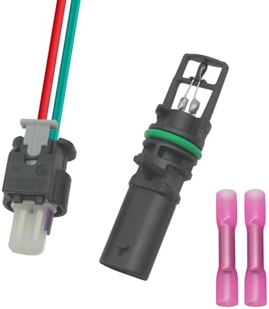 Intake Air Temperature Sensor & Connector Harness Compatible with Chrysler Dodge Jeep Ram 2011-2024 Avenger Challenger Charger Durango Grand Caravan Journey 3.6L Replaces 5149182AA 5149182AB