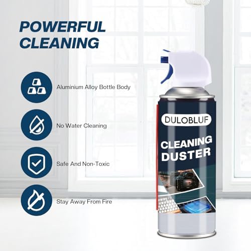Compressed Air Duster : Air Duster for PC Cleaning - Computer Air Duster Blower for Laptop - Reusable Car Dusters Airduster
