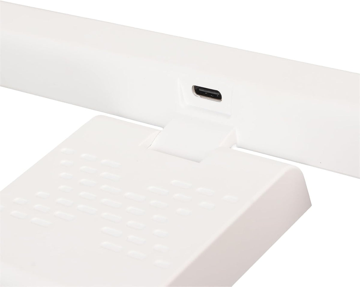 Zunate Monitor Light Bar, Stepless Dimmable Touch Control, 3 Color Modes, Asymmetric Light for Eye Protection, No Screen Glare, USB-C Powered, Fits Monitors & Laptops (White)