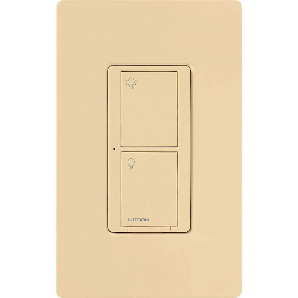 Lutron Caseta Smart Light Switch for Lighting and Fans (Smart Hub Required) | For Caseta systems, smart switch for any bulbs, 6 amp, single-pole/3-way, neutral required, PD-6ANS-IV, Ivory