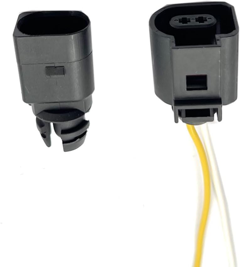 FainWan Ambient Air Temperature Sensor with 2-pin Connector Plug Wiring Harness Pigtail Compatible with CC Golf Passat Tiguan A3 A4