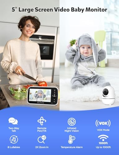 GoodBaby Baby Monitor with Camera, Video and Audio Monitoring System no wif Need